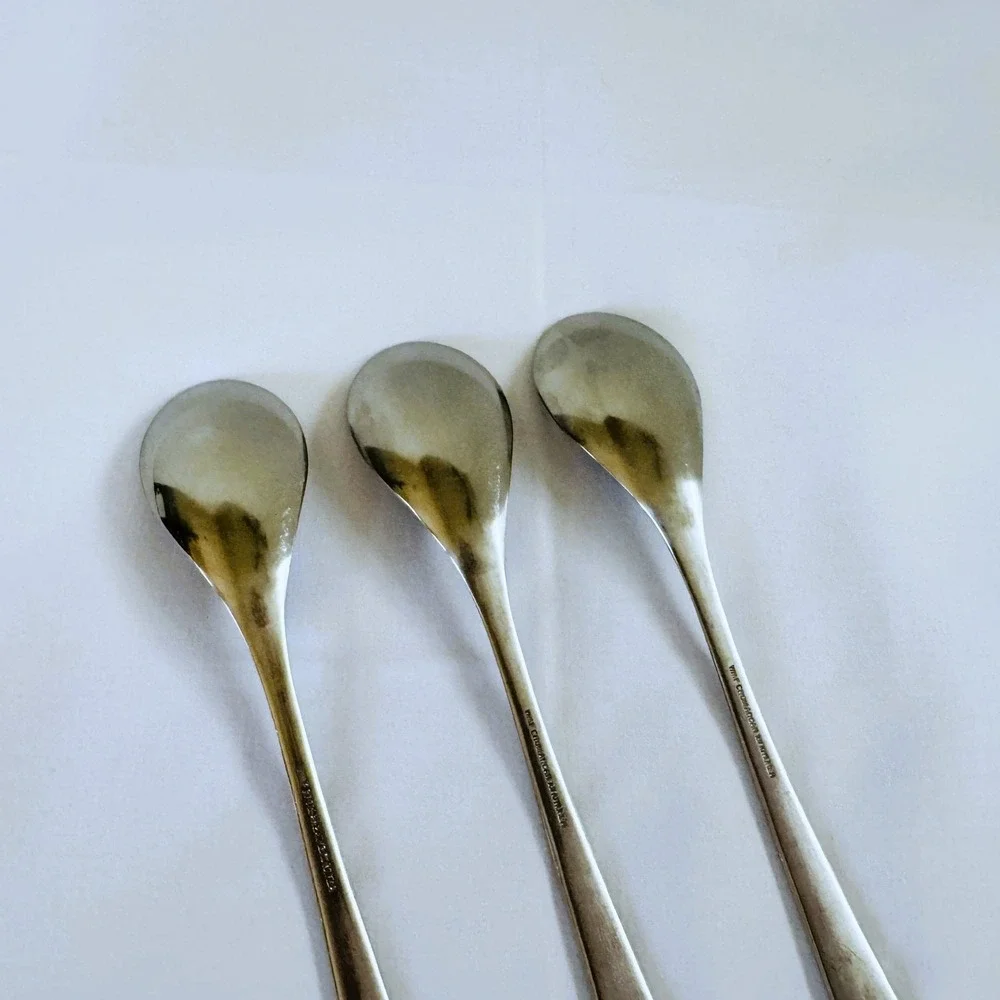 WMF Stainless Steel Flatware DOMUS-BRASILIA Lot of 3 Oval Soup Spoons Korea
